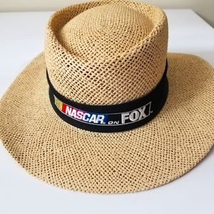 Nascar on Fox Straw Hat autographed by Jeff Hammond one size